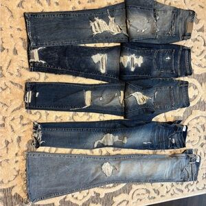 COPY - BKE Women's Boyfriend Jeans - Dark Blue and Light Blue